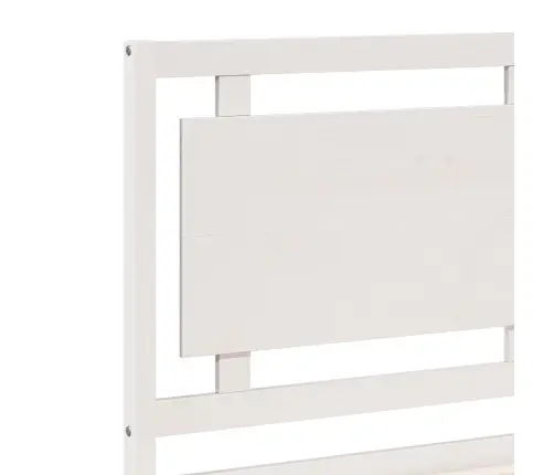 Gulta Bez Matrača, Īpaši Gara, Balta, 160X210 Cm, Masīvkoks Vidaxl