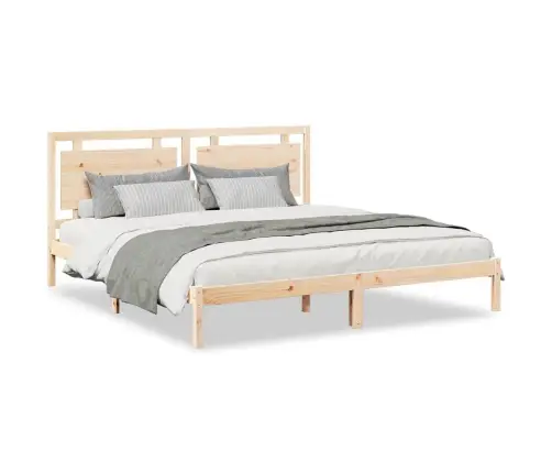 Gulta Bez Matrača, Īpaši Gara, 180X210 Cm, Masīvkoks Vidaxl