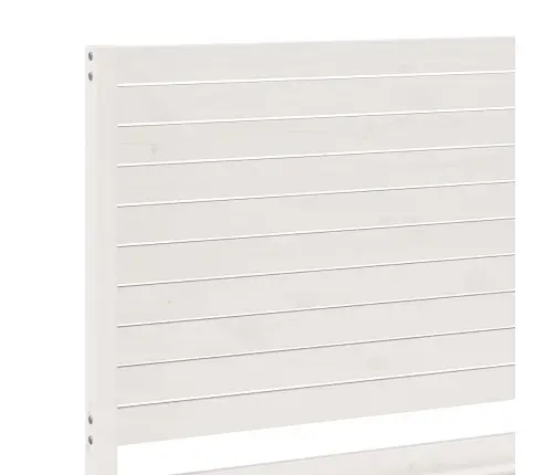 Gulta Bez Matrača, Īpaši Gara, Balta, 160X210 Cm, Masīvkoks Vidaxl