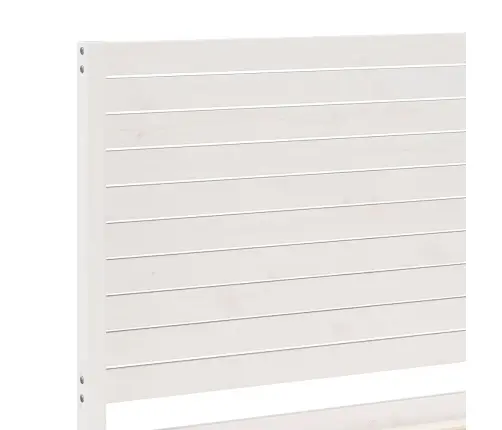 Gulta Bez Matrača, Īpaši Gara, Balta, 180X210 Cm, Masīvkoks Vidaxl