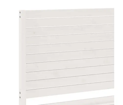 Gulta Bez Matrača, Īpaši Gara, Balta, 140X220 Cm, Masīvkoks Vidaxl