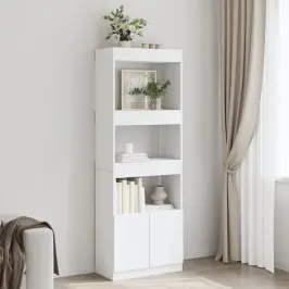 Augstais Skapītis, Balts, 63X33X180 Cm, Konstruēts Koks Vidaxl