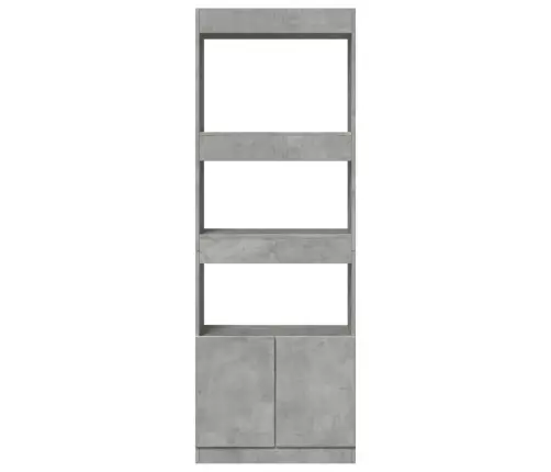 Augstais Skapītis, Pelēks, 63X33X180 Cm, Konstruēts Koks Vidaxl