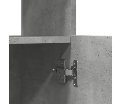 Augstais Skapītis, Pelēks, 63X33X180 Cm, Konstruēts Koks Vidaxl