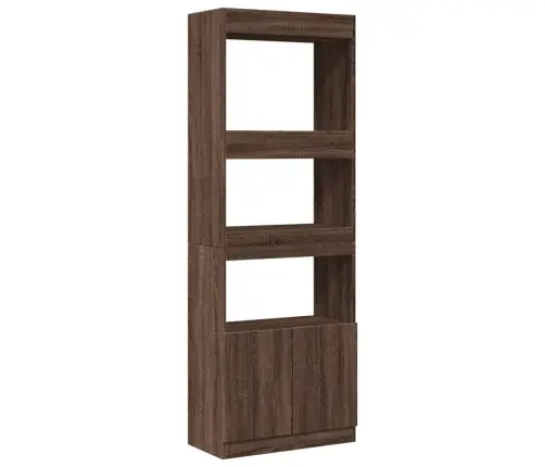 Augstais Skapītis, Brūna Ozola, 63X33X180 Cm, Konstruēts Koks Vidaxl