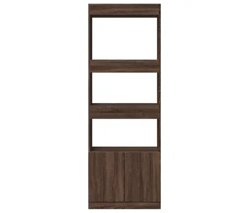 Augstais Skapītis, Brūna Ozola, 63X33X180 Cm, Konstruēts Koks Vidaxl