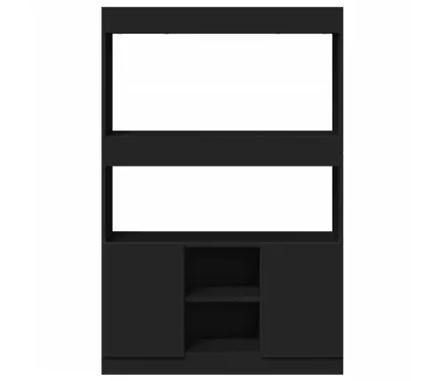 Komoda,  Juodos Spalvos, 92X33X140cm Apdirbta Mediena