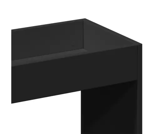 Komoda,  Juodos Spalvos, 92X33X140cm Apdirbta Mediena