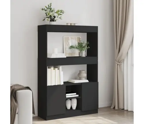 Komoda,  Juodos Spalvos, 92X33X140cm Apdirbta Mediena