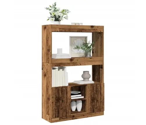 Augstais Skapītis, Veca Koka, 92X33X140 Cm, Inženierijas Koks Vidaxl