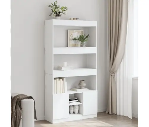 Komoda, Baltos Spalvos, 92X33X180cm Apdirbta Mediena