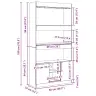 Augstais Skapītis, Ozolkoka, 92X33X180 Cm, Konstruēts Koks Vidaxl