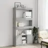 Komoda, Betono Pilkos Spalvos, 92X33X180cm Apdirbta Mediena
