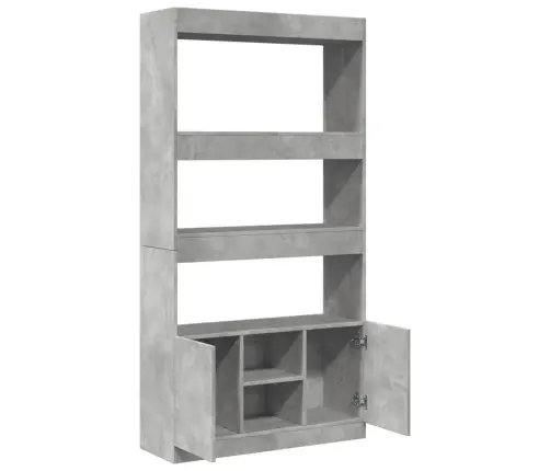 Komoda, Betono Pilkos Spalvos, 92X33X180cm Apdirbta Mediena