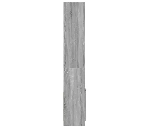 Augstais Skapītis, Pelēka Koka, 92X33X180 Cm, Konstruēts Koks Vidaxl