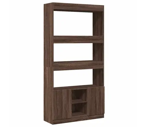 Augstais Skapītis, Brūna Ozola, 92X33X180 Cm, Konstruēts Koks Vidaxl