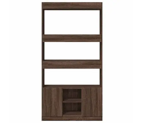 Augstais Skapītis, Brūna Ozola, 92X33X180 Cm, Konstruēts Koks Vidaxl
