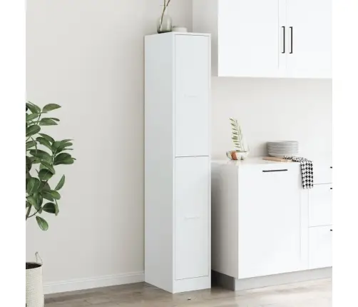 Atvilktņu Skapītis, Balts, 30X41X174,5 Cm, Inženierijas Koks Vidaxl