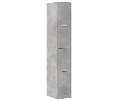 Atvilktņu Skapītis, Pelēks, 30X41X174,5 Cm, Inženierijas Koks Vidaxl