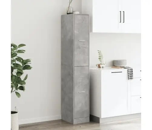 Atvilktņu Skapītis, Pelēks, 30X41X174,5 Cm, Inženierijas Koks Vidaxl