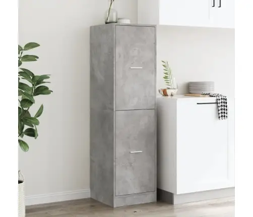 Atvilktņu Skapītis, Pelēks, 40X41X144,5 Cm, Inženierijas Koks Vidaxl