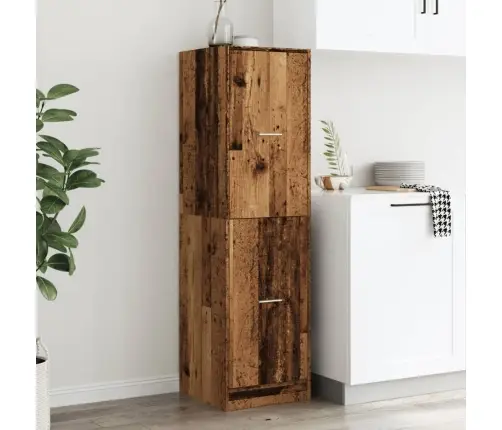 Atvilktņu Skapītis, Veca Koka, 40X41X144,5Cm, Inženierijas Koks Vidaxl
