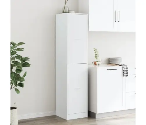 Atvilktņu Skapītis, Balts, 40X41X174,5 Cm, Inženierijas Koks Vidaxl