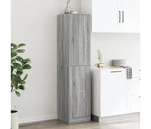 Atvilktņu Skapītis, Pelēks, 40X41X174,5 Cm, Inženierijas Koks Vidaxl