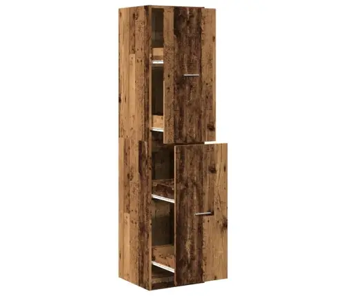 Atvilktņu Skapītis Veca Koka 40X41X174,5 Cm Inženierijas Koks Vidaxl
