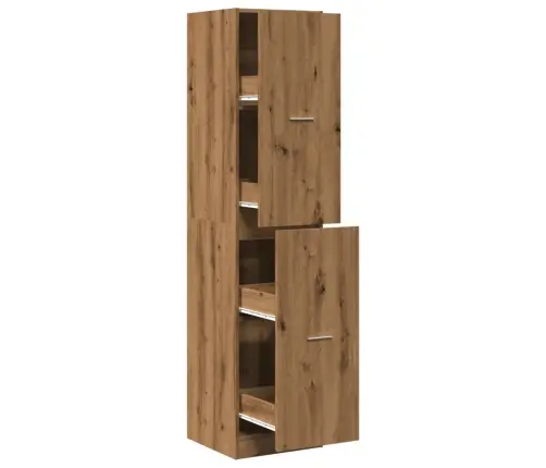 Atvilktņu Skapītis Koka Krāsa 40X41X174,5 Cm Inženierijas Koks Vidaxl