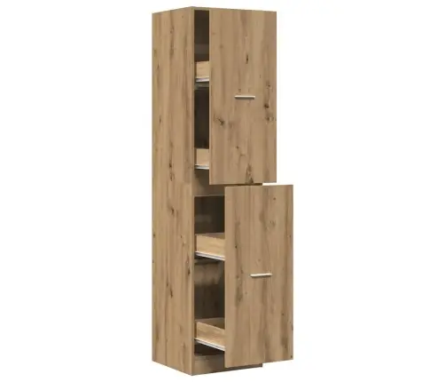 Atvilktņu Skapītis Koka Krāsa 40X41X174,5 Cm Inženierijas Koks Vidaxl