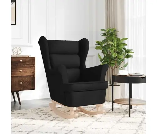 Šūpuļkrēsls Melns 74X90X102 Cm Audums Vidaxl