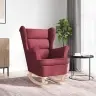 Šūpuļkrēsls Vīna Sarkans 74X90X102 Cm Audums Vidaxl