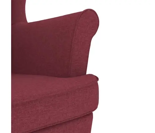 Šūpuļkrēsls Vīna Sarkans 74X90X102 Cm Audums Vidaxl