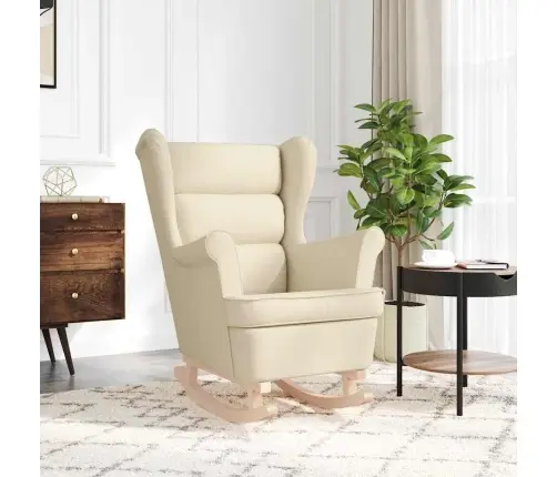 Šūpuļkrēsla Krēms 74X90X102 Cm Audums Vidaxl