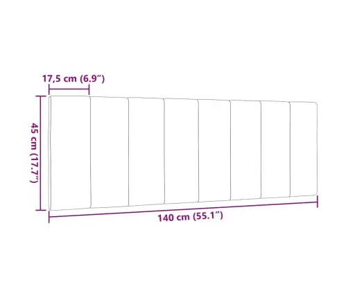 Galvgaļa Spilvens, Pelēkbrūns, 140 Cm, Audums Vidaxl
