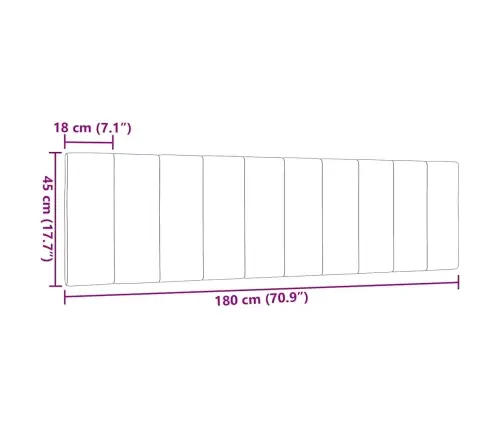Galvgaļa Spilvens, Melns, 180 Cm, Audums Vidaxl