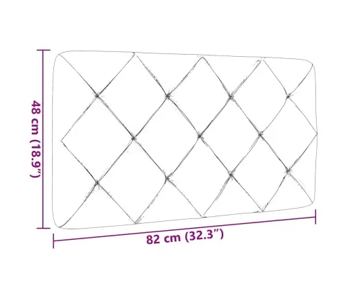 Voodipeatsi Padi, Tumepruun, 80 cm Kangas