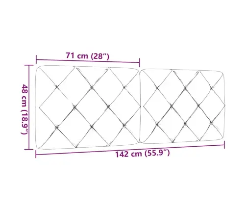Galvgaļa Spilvens, Zils, 140 Cm, Audums Vidaxl Galvgaļa Spilvens, Zils, 140 Cm, Audums Vidaxl