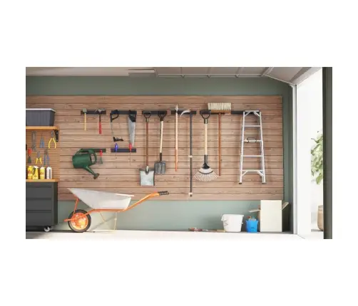 Sieniniai Sodo Įrankių Laikikliai, 8Vnt., Juodi, Plienas