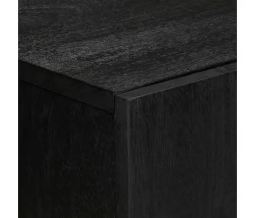 Kumodes, 3 Gab., Melnas, Inženierijas Koks Vidaxl