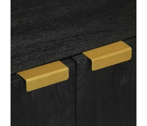 Kumodes, 3 Gab., Melnas, Inženierijas Koks Vidaxl