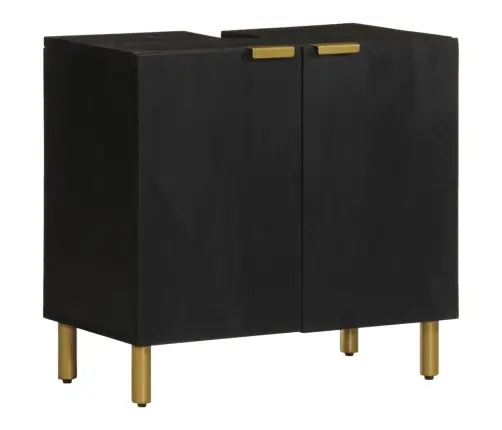 2-Daļīgs Vannasistabas Mēbeļu Komplekts, Melns, Koks Vidaxl