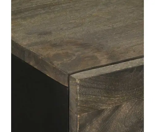 Puhvetkapid 2 Tk Must 60X33X75 Cm Täispuidust Mango