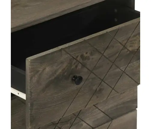 Puhvetkapid 2 Tk Must 60X33X75 Cm Täispuidust Mango