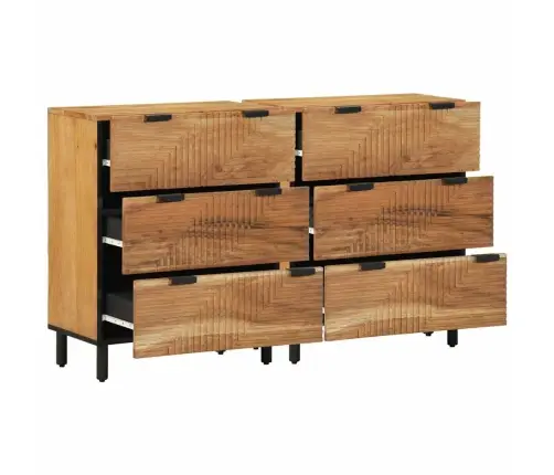 Skrūvju Skapji 2 Gab Brūns 60X33X75 Cm Masīvkoks Akācijas Vidaxl