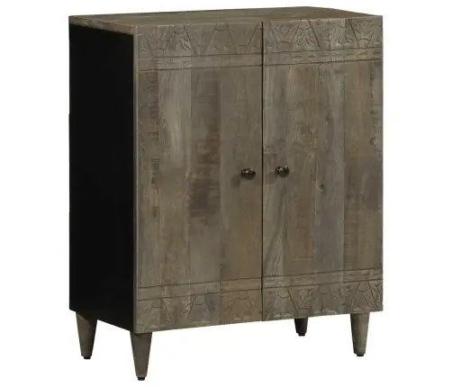 3-Osalised Puhvetkapid Helehall 60X33,5X75 Cm Täispuidust Mango