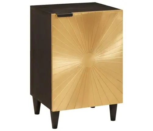 Vonios Baldų Rinkiniai Su Stalčių 5 Pcs Juodas Ir Auksinis