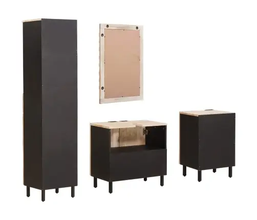 Vannitoa Komplektid Valge Pesu Viimistlus Tugev Mango Puu