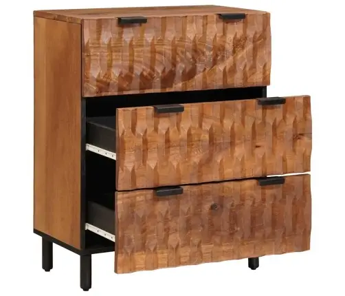 Kabalas 3 Pcs Akacijos Ruda Apdaila 60 X 33 X 75 Cm